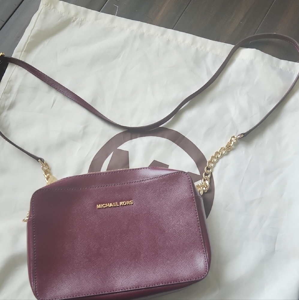 Michael Kors Burgundy Shoulder Bag